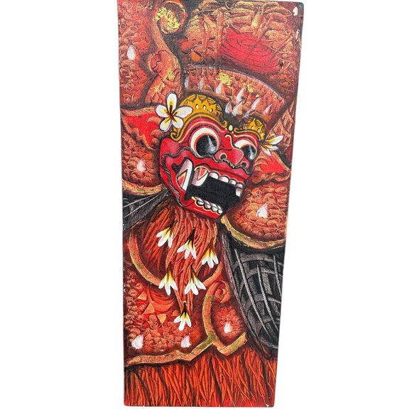 Balinese Barong Dragon Mask Painting Balinese Original Art - Picture 1 of 5